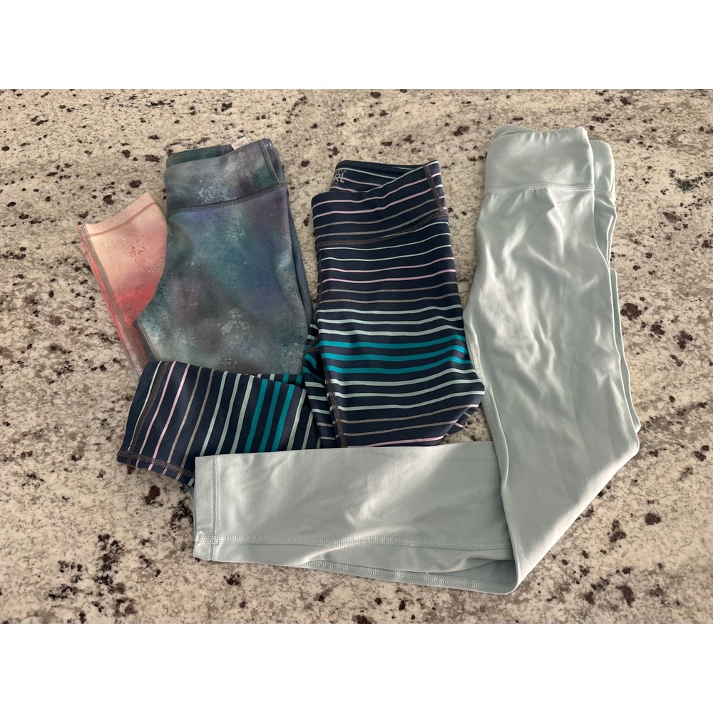 Athleta Girl leggings lot of 3 M 8-10‎